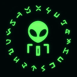 Galaxy Code: texto alien icon